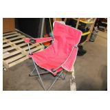 Red Folding Camping Chair with Cup Holder