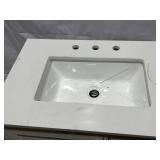 Allen + Roth Rigsby White Undercount Single Sink Bathroom Vanity
