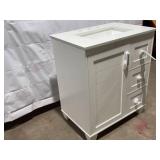 Allen + Roth Rigsby White Undercount Single Sink Bathroom Vanity
