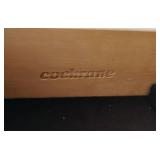 Two Piece Cochrane Lighted Oak Hutch