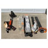 Lawn Care LOT - Stihl BGE Blower w/ Attachments and B&D Weed Trimmer