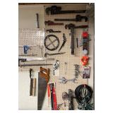 Large Hand Tool LOT - Hand Saws, Pipe Wrenches,