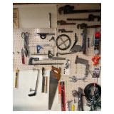 Large Hand Tool LOT - Hand Saws, Pipe Wrenches,