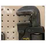 Large Hand Tool LOT - Hand Saws, Pipe Wrenches,