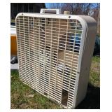 Shop Vac, Box Fan, Vintage Sears Cooler, Garden Hose, Tarp