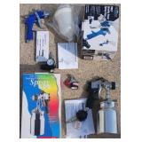 2 HVLP Paint Gun LOT - Vaper Model 19000 Gravity Feed and Finish Line Model NTL-1259 Siphon Feed