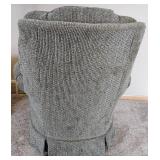 Set of Green Swivel Rocker Chairs w/Table Lamp