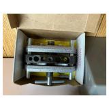 Dowling Jig, Pair of Pillow Block Bearings, Craftsman Viscosimeter, 1/8" Steel Stamp Letters