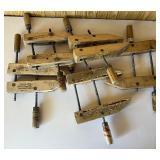 LOT of Five Jorgeson 10" Wood Clamps