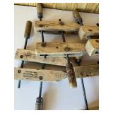 LOT of Five Jorgeson 10" Wood Clamps