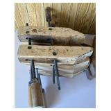 LOT of Six - 12" Wood Clamps