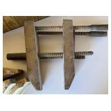 LOT of Six - 12" Wood Clamps