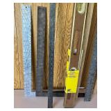 Six Piece Hand Tool LOT - Stanley Mahogany 48" Level, Carpenter Squares