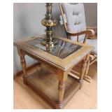 Living Room LOT - Rocking Chair, Side Table, Lamp and Magazine Rack