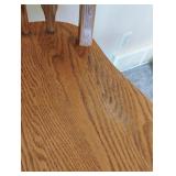 Set of Four Stools - Swivel Solid Oak Very Nice