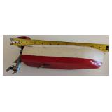 Vintage Electric-Powered Wooden Toy Boat w/ International Models Inc. Outboard Motor DC Powered