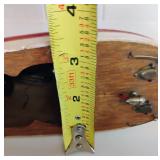 Vintage Electric-Powered Wooden Toy Boat w/ International Models Inc. Outboard Motor DC Powered