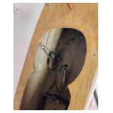 Vintage Electric-Powered Wooden Toy Boat w/ International Models Inc. Outboard Motor DC Powered