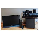 Samsung Surround Sound and 22" Vizio Flat Screen Television
