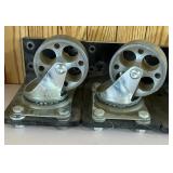 Four 4" Cast Iron Industrial Wheels