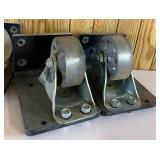 Four 4" Cast Iron Industrial Wheels