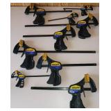 Nine Piece Quickgrip Mini Clamp LOT