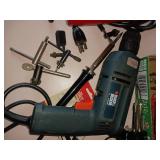Two Electric Hand Drills - Milwaukee and B&D, Drill Bits, Weller Soldering Gun