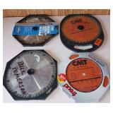 LOT of Four 10" Table/Chop Saw Blades