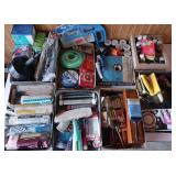 Paint and Outdoor LOT - Paint Brushes, Rollers, Spray Paint, Weed Trimmer Cutting Line