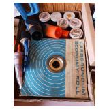 Paint and Outdoor LOT - Paint Brushes, Rollers, Spray Paint, Weed Trimmer Cutting Line