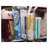 Paint and Outdoor LOT - Paint Brushes, Rollers, Spray Paint, Weed Trimmer Cutting Line