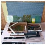 Crafters Tool LOT - Large Cutting Mats, Rulers, Compass