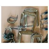 22 Piece Clamp LOT - Craftsman Framing Clamps, C Clamps