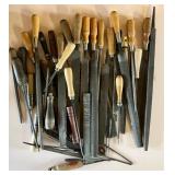 Large LOT of Files - Vintage Stanley Wood Files and Unmarked