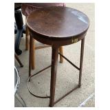 Six Piece LOT - Vintage Wood and Metal Shop Stool, Bar Stool, Metal 2-Step Stool, Footstool, Office Chair