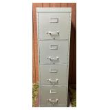Cole Four Drawer Metal Filing Cabinet Made in USA