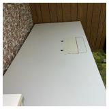 Large Wooden Four Drawer Desk / Sewing Table