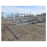 RED & WHITE STRIPE CANOPY WITH ALUMINUM FRAME