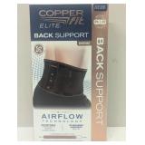 Copper Fit Elite Air Back Support Brace with Airflow Technology, Adjustable Compression Straps, Double Band, One Size Fits Most