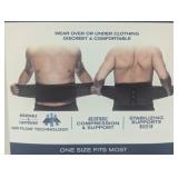 Copper Fit Elite Air Back Support Brace with Airflow Technology, Adjustable Compression Straps, Double Band, One Size Fits Most