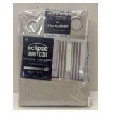 Eclipse Duo Tech -  Total Blackout/Draft Stopper Grommet Panel Curtains Pair - Maddox Linen