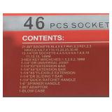 Handy 46 Piece 1/4" Socket Set with Case