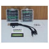 COAST USB-C Rechargeable Lithium Batteries, 8-Count (AA/AAA, 4ea)