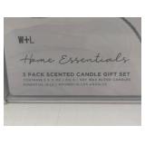 Essentials Luxury Artisan 3 Pack Scented Candle Gift Set 11oz Each