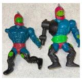 Lot of two incomplete Vintage 1981 Mattel Masters Of The Universe Trap Jaw