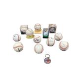 Autographed Baseball Collection with Cases & Keychain
