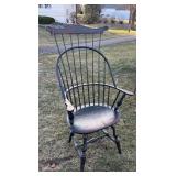 Pair of High Back Windsor Bow Arm Chairs by Nichols & Stone Co. USA