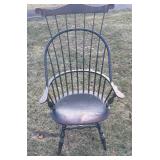 Pair of High Back Windsor Bow Arm Chairs by Nichols & Stone Co. USA