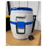 Vintage Bubba Keg Rolling Cooler with Handle and Wheels – Blue & Gray
