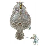 Vintage Diamond Cut Crystal Glass Lamps – Matching Pair